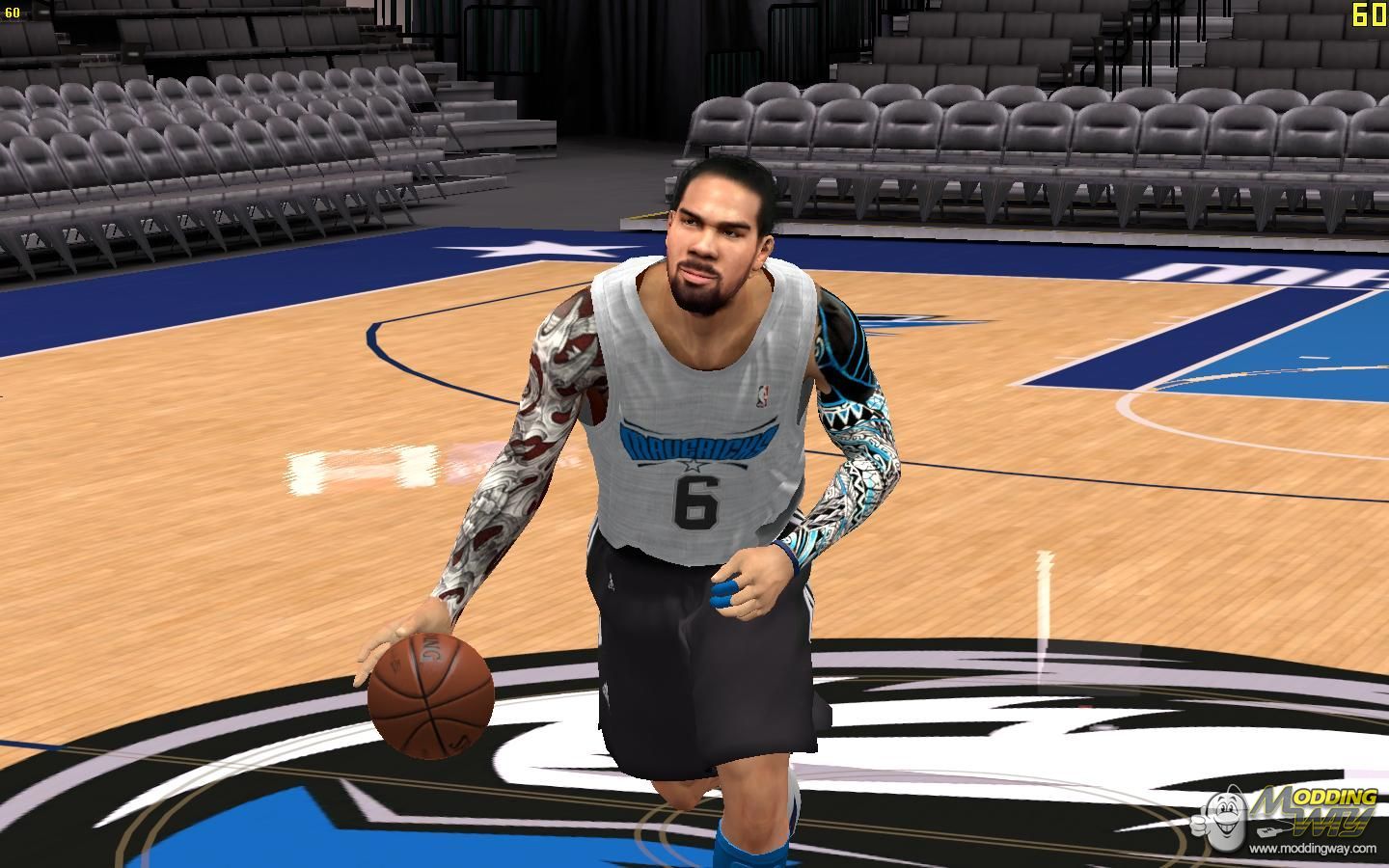 Mycareer fictional cyber face with sleeved tattoo NBA 2K14 at ModdingWay