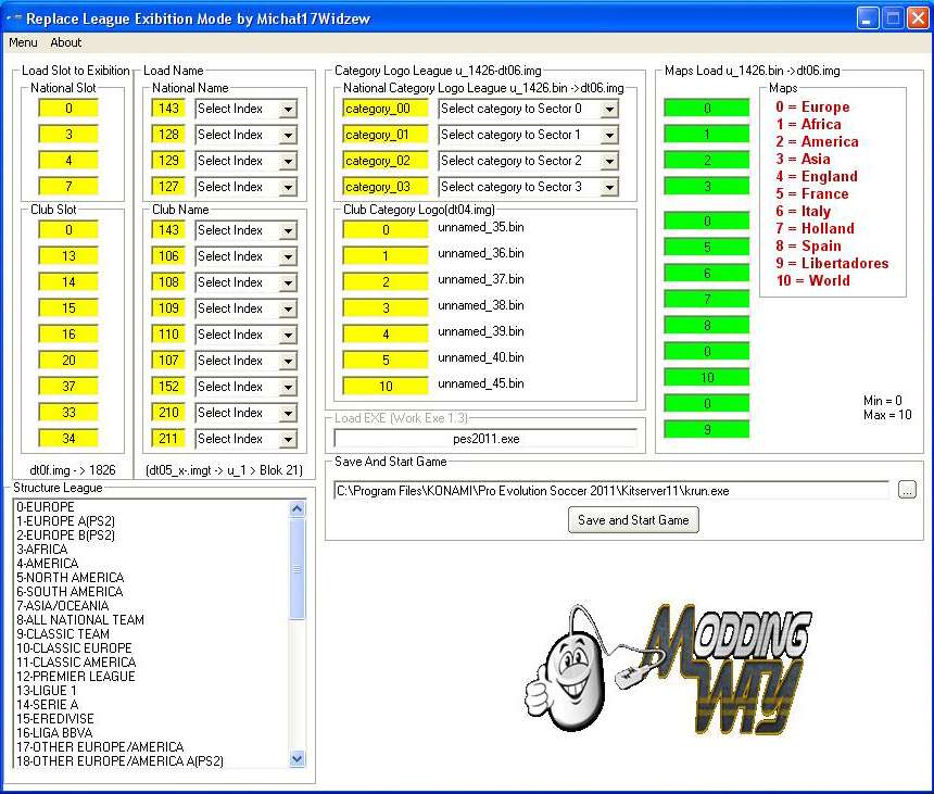 Replace League Pro Evolution Soccer 2011 at ModdingWay
