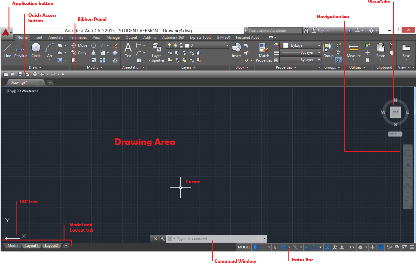AutoCAD tutorial 02 The environment