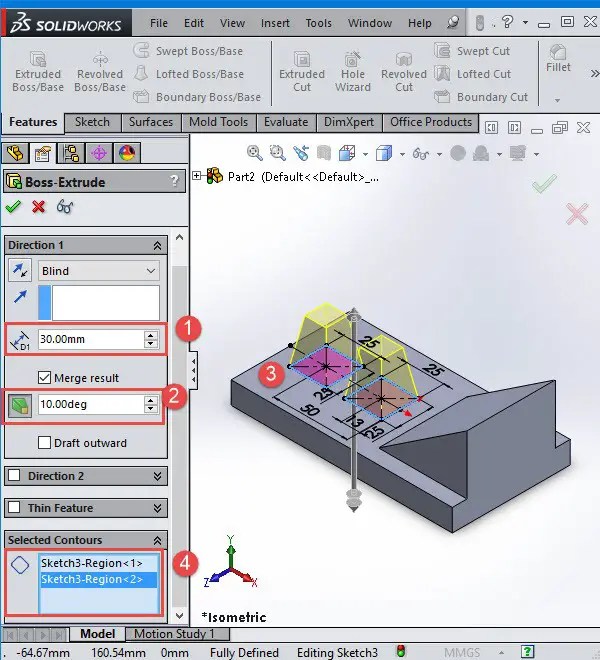 SolidWorks Tutorial SWEEP Tutorial45