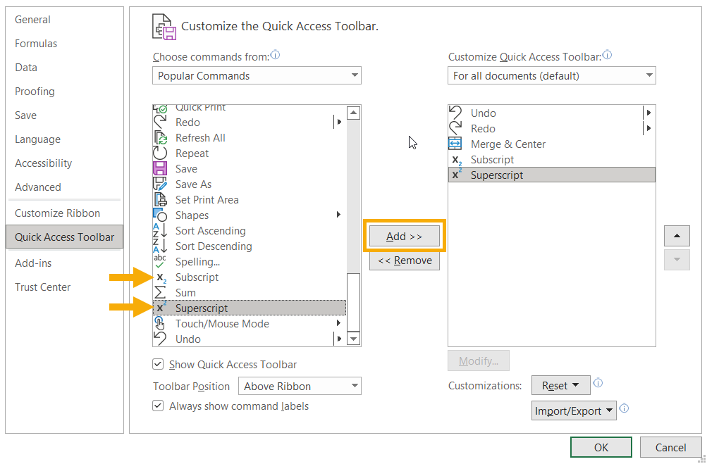 11 Ways to Add Subscripts or Superscripts in Microsoft Excel How To Excel