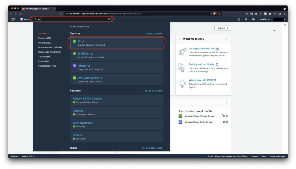 How to create an Amazon S3 bucket and generate your IAM credentials