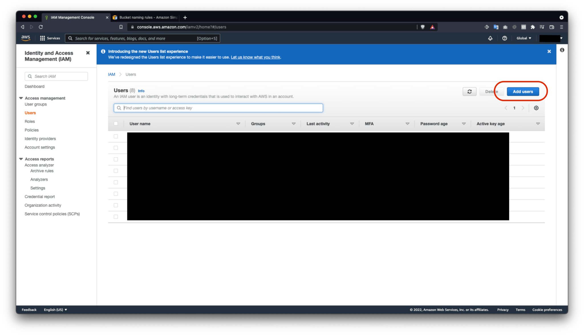 How to create an Amazon S3 bucket and generate your IAM credentials