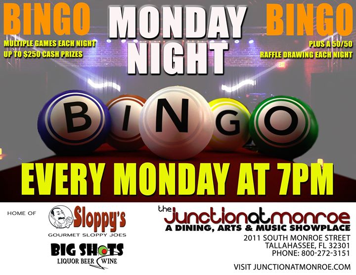 Monday Night Bingo at The Junction at Monroe, Tallahassee