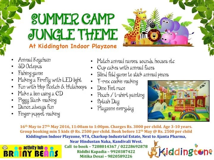 Summer Camp JUNGLE THEME at Kiddington, Mumbai