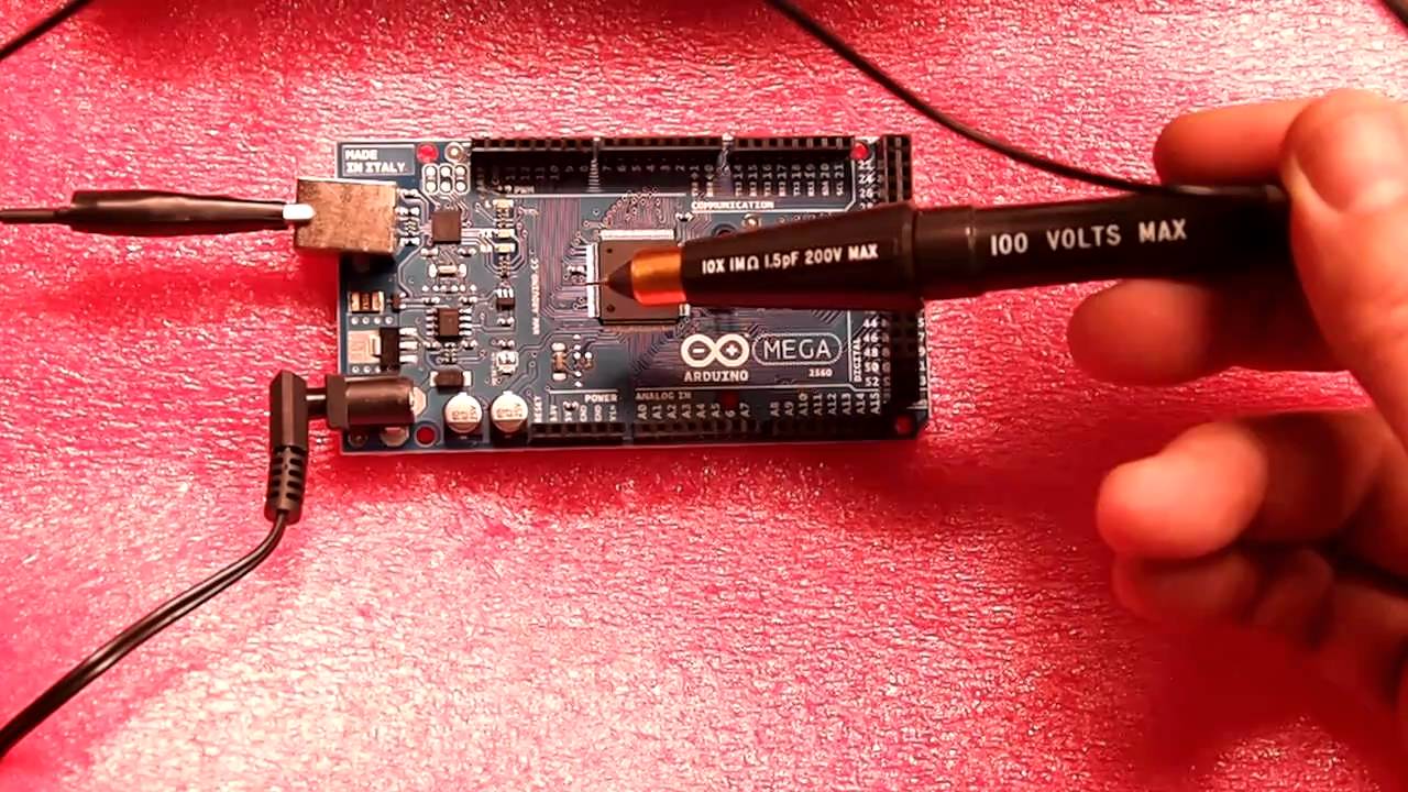 Arduino Mega Oscillator seen with FET Probe « Adafruit Industries