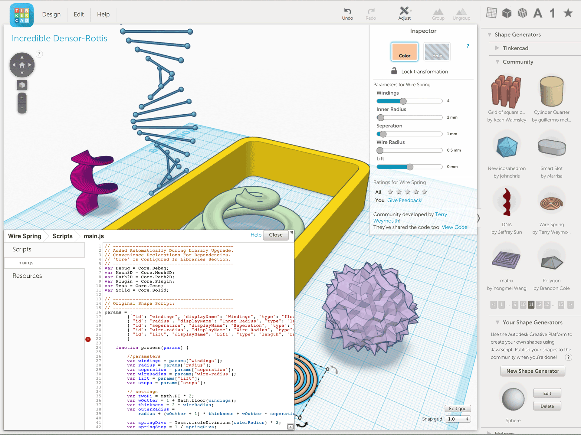 Tinkercad Shape generators lets you code your models for 3D Printing