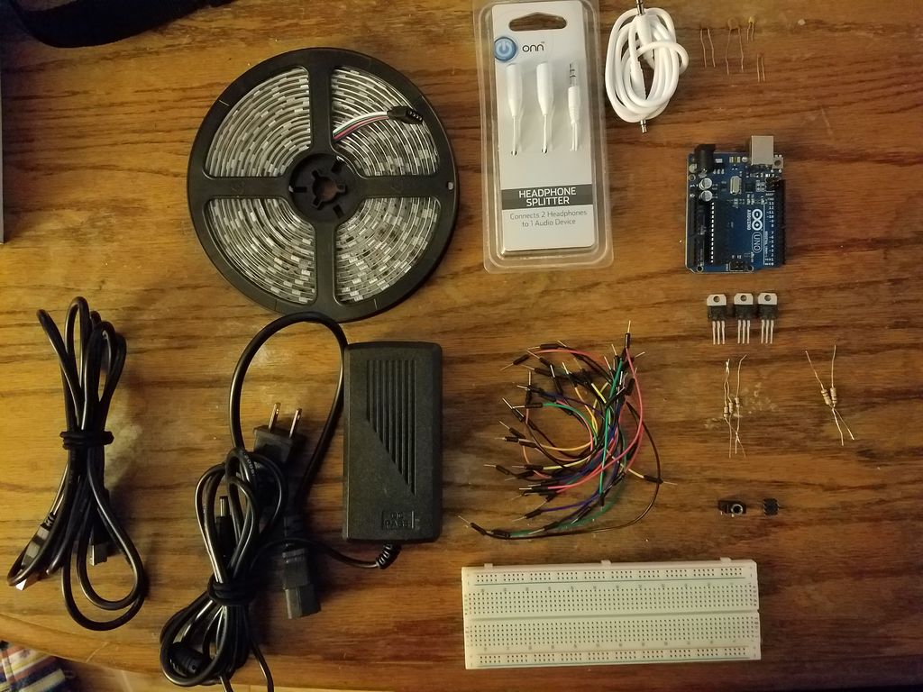 Easy Arduino + MSGEQ7 Breadboard Build for Flashing LED Strip Lights