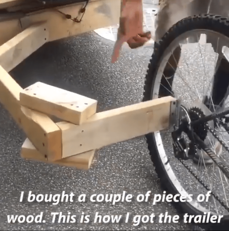 Homemade Bike Trailer by Daron Taylor for his Budding Entrepreneurial