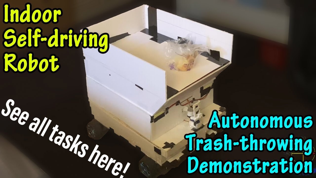 Autonomous TrashThrowing Robot piday raspberrypi Raspberry_Pi