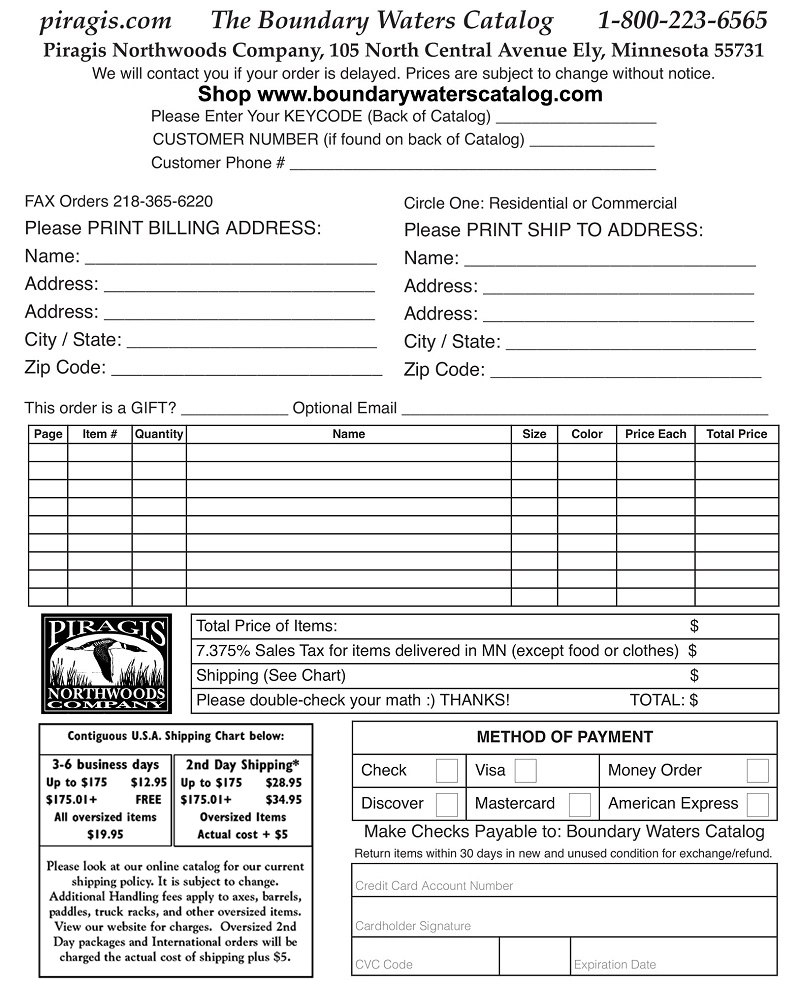 Boundary Waters Catalog