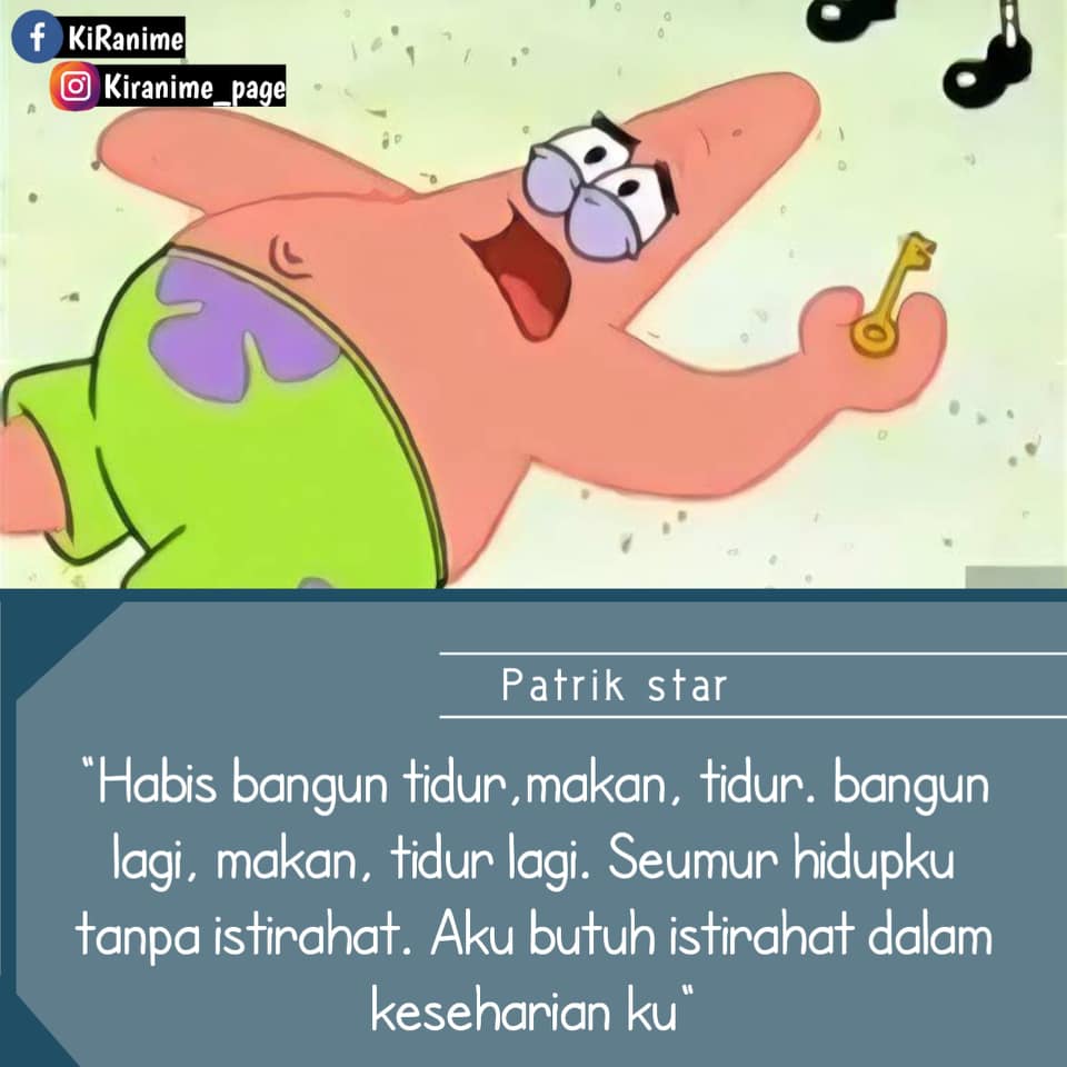 Terkesan konyol, 13 katakata bijak Patrick Star ini
