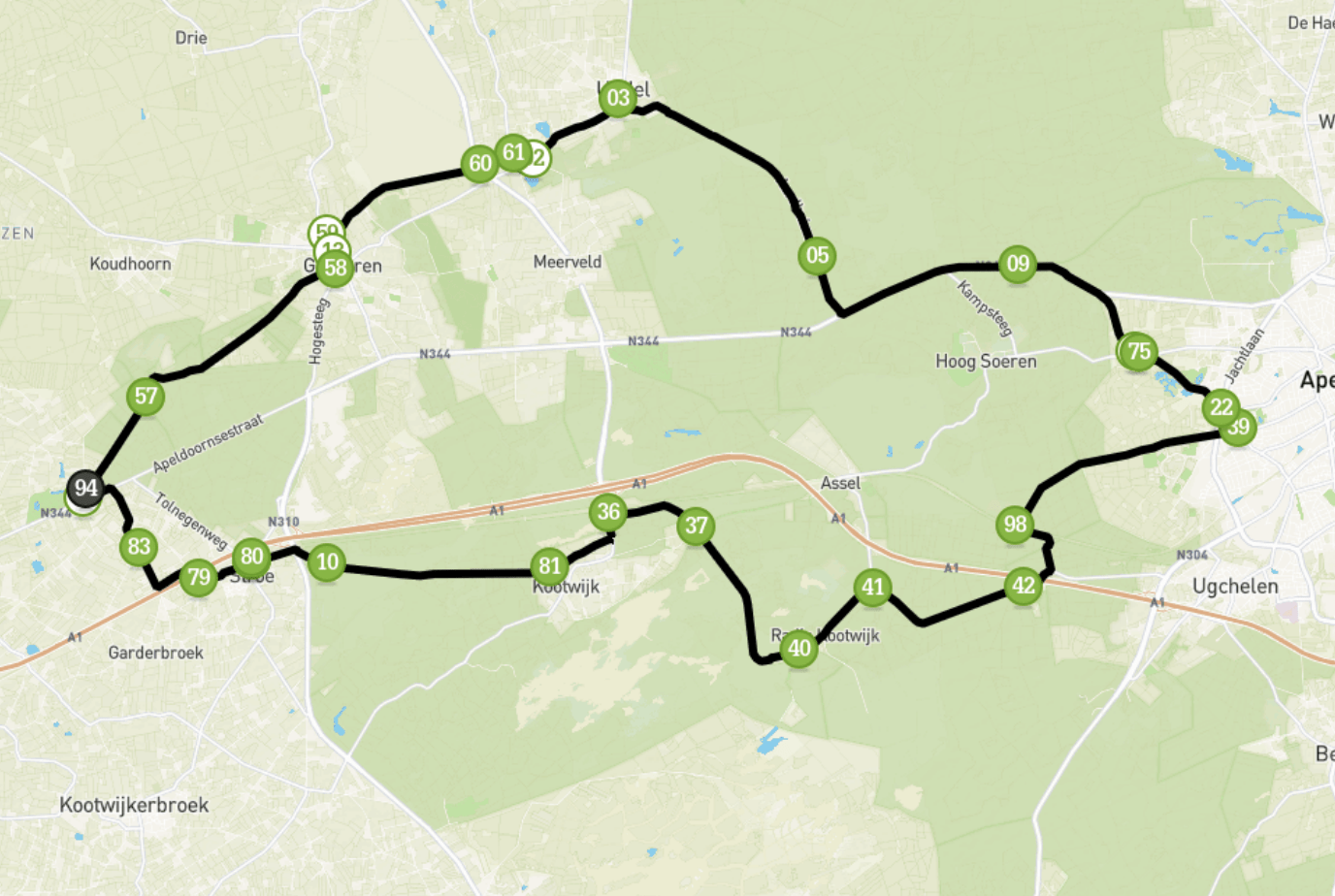 Fietsknooppunten Veluwe Kaarten 🚴🏼‍♀️ Fietsroutes op de Veluwe Landgoed De IJsvogel