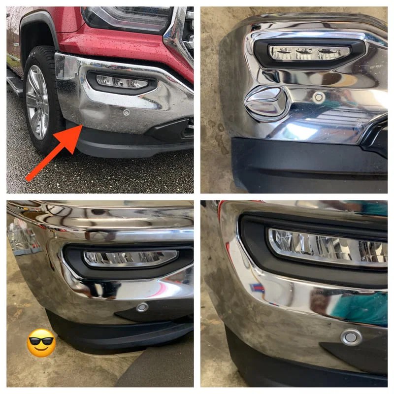 Chrome & Metal Bumper Dent Repair Drive In Dent Repair