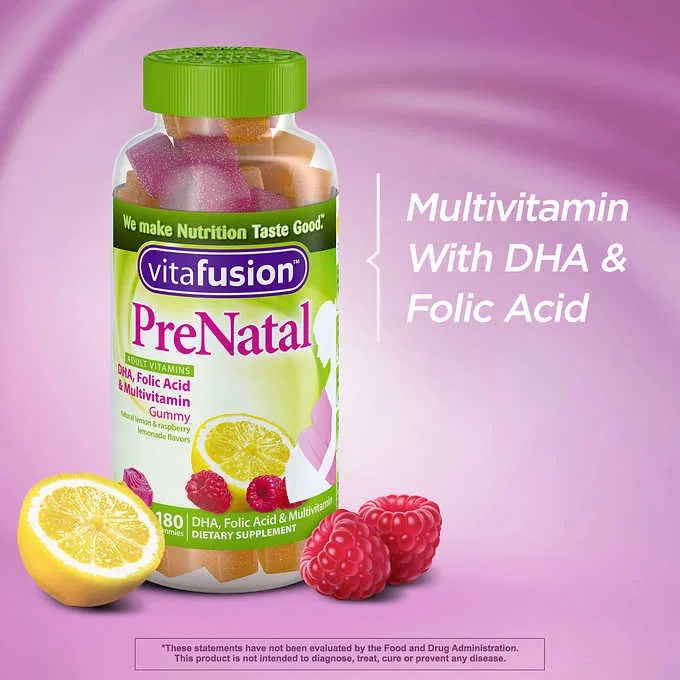 vitafusion PreNatal, 1 Bottle,180 Gummies Kiang Sibz Imported Goods