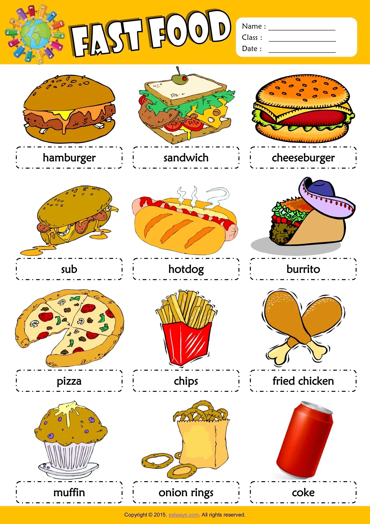 Food Vocabulary & Count English By Theron 000