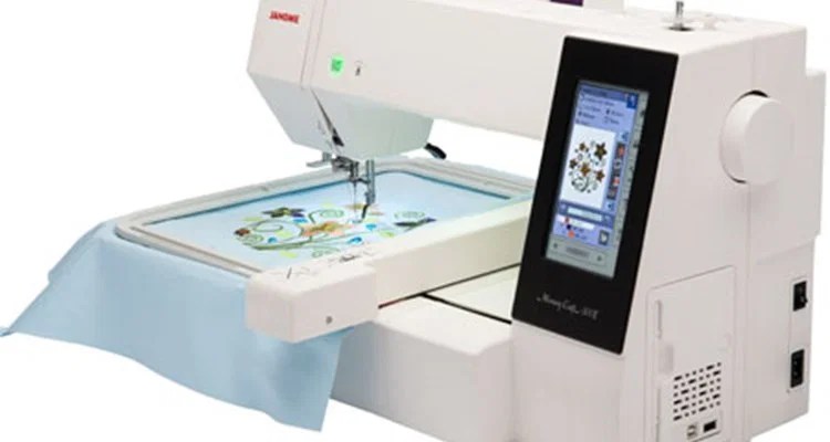 The Janome 500e embroidery sewing machine