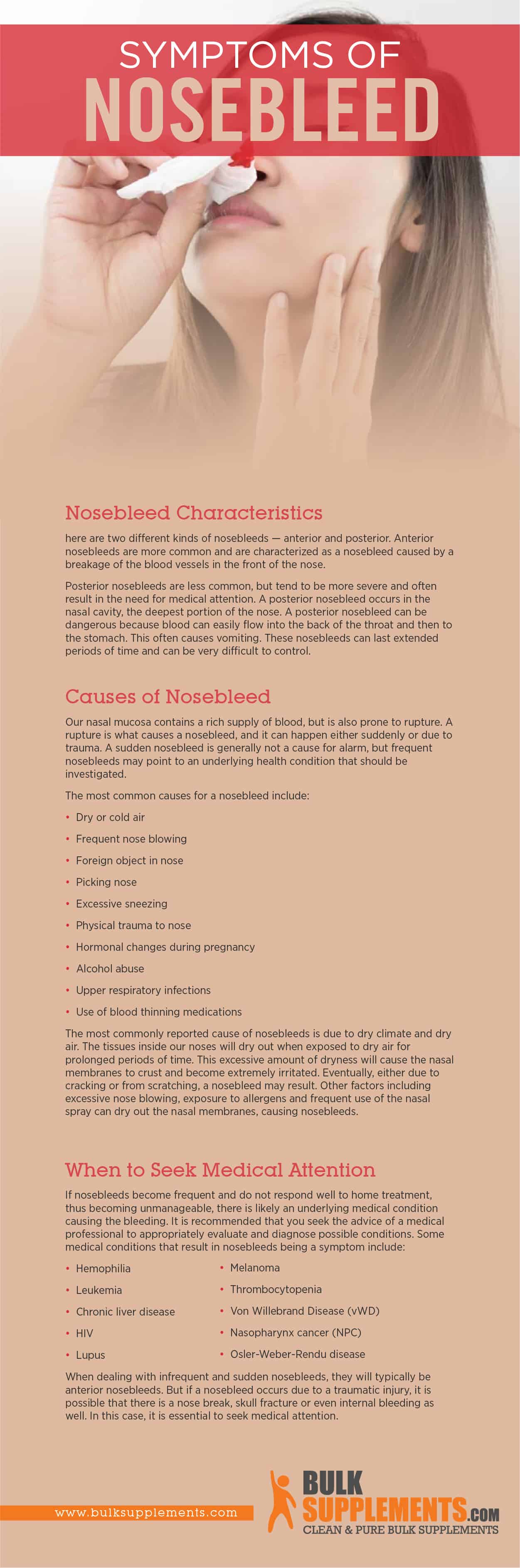 Nosebleed Characteristics, Causes & Treatment