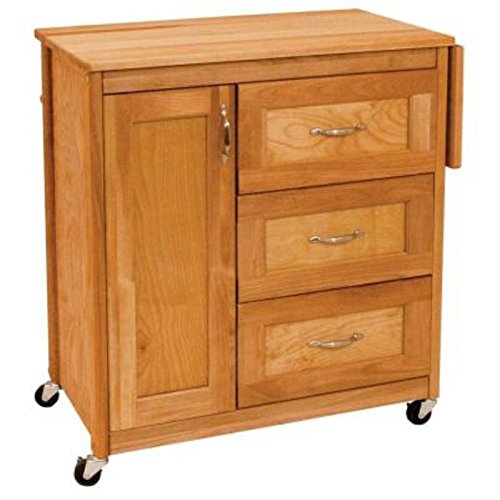 CATSKILL CRAFTSMAN DRAWER CART WITH SIDE DROP LEAF PORTABLE KITCHEN