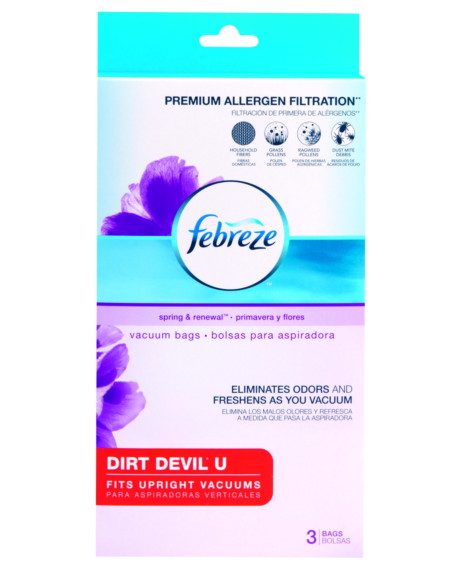 FEBREZE® DIRT DEVIL STYLE U VACUUM BAGS 3PACK GTIN/EAN/UPC