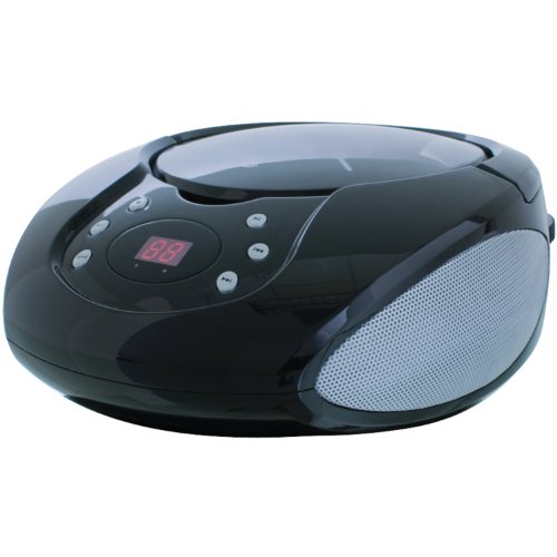 GPX, INC. PORTABLE TOPLOADING CD BOOMBOX WITH AM/FM RADIO AND 3.5MM