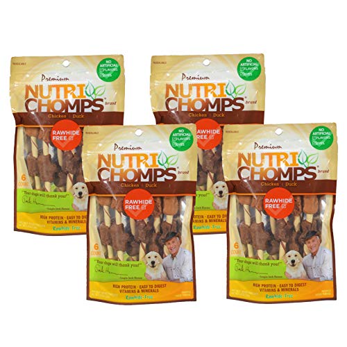 NUTRICHOMPS DOG CHEWS, 5INCH KABOBS, EASY TO DIGEST, RAWHIDEFREE DOG