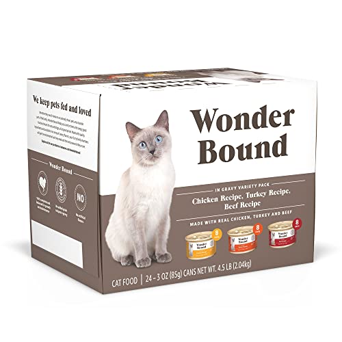 AMAZON BRAND WONDER BOUND WET CAT FOOD, GRAVY, NO ADDED GRAIN