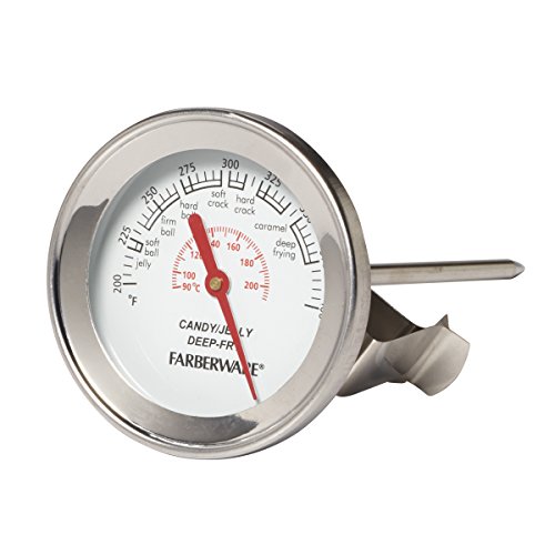 FARBERWARE PROTEK CANDY AND DEEP FRY THERMOMETER, STAINLESS STEEL
