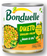 ERVILHA E MILHO VERDE EM CONSERVA DUETO BONDUELLE LATA 200G GTIN/EAN