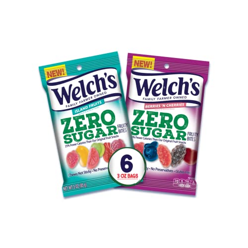 WELCH’S FRUIT SNACKS, ZERO SUGAR VARIETY PACK WITH BERRIES N CHERRIES