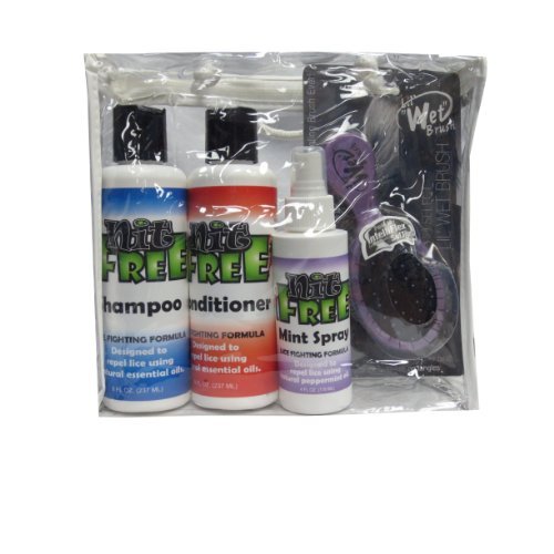 NIT FREE KEEP 'EM AWAY HEAD LICE REPELLENT KIT WITH WET SQUIRT BRUSH