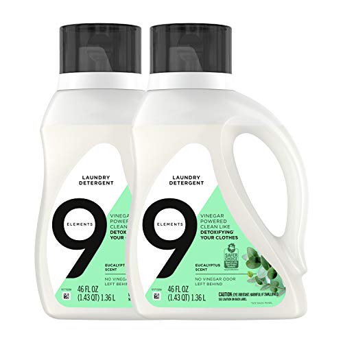 9 ELEMENTS LIQUID LAUNDRY DETERGENT, LEMON SCENT, 46 OZ, 2 COUNT GTIN