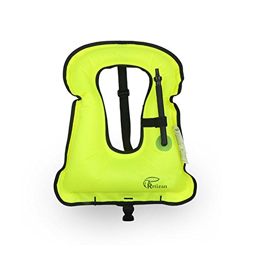 RRTIZAN UNISEX ADULT PORTABLE INFLATABLE CANVAS LIFE JACKET SNORKEL