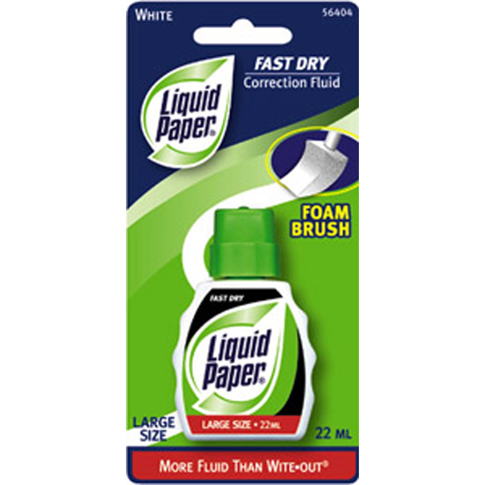 LIQUID PAPER PEN AND INK CORRECTION FLUID, 22 ML BOTTLE, WHITE , 6
