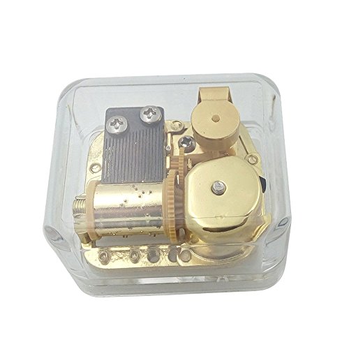 18 NOTE ACRYLIC WINDUP CLOCKWORK MECHANISM MUSIC BOX MUSICAL MOVEMENT