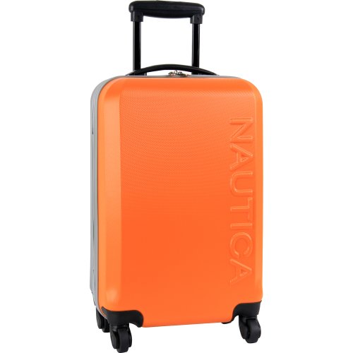 NAUTICA LUGGAGE AHOY 21 INCH HARDSIDE SPINNER, ORANGE/SILVER, ONE SIZE