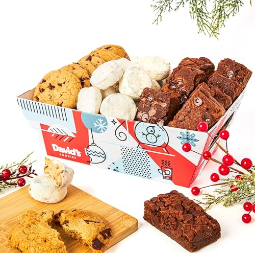 DAVID’S COOKIES HOLIDAY COOKIE GIFT BASKET DELICIOUSLY FLAVORED