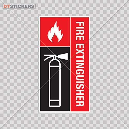DECAL VINYL NOTICE FIRE EXTINGUISHER HELME CAR WINDOW JET SKI