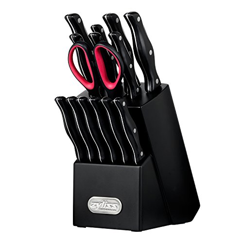 ZYLISS EXPERT KNIFE BLOCK SET WITH STEAK KNIVES, BLACK, 15 PIECE GTIN
