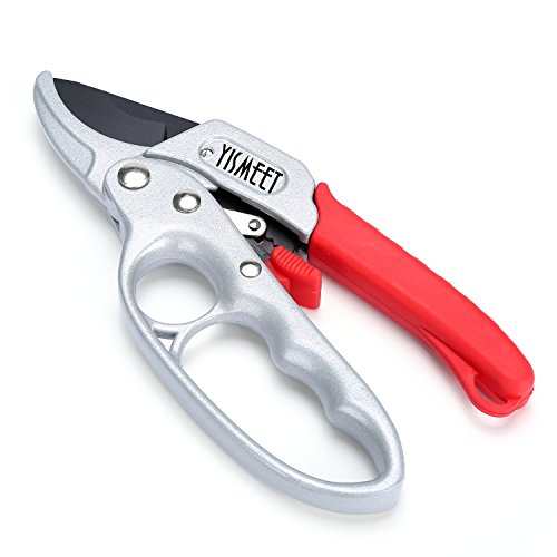 RATCHET PRUNING SHEARS SHARP 8INCH GARDEN HAND PRUNERS BEST SMALL