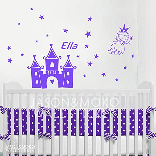 PERSONALIZED NAME CHILDREN WALL DECALS NURSERY WALL STICKERSPRINCESS