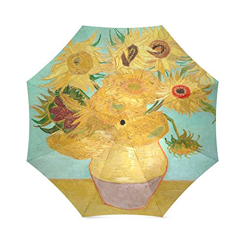 ELEVEN SUNFLOWERS BY VINCENT VAN GOGH, LANDSCAPE PAINTING FOLDING RAIN