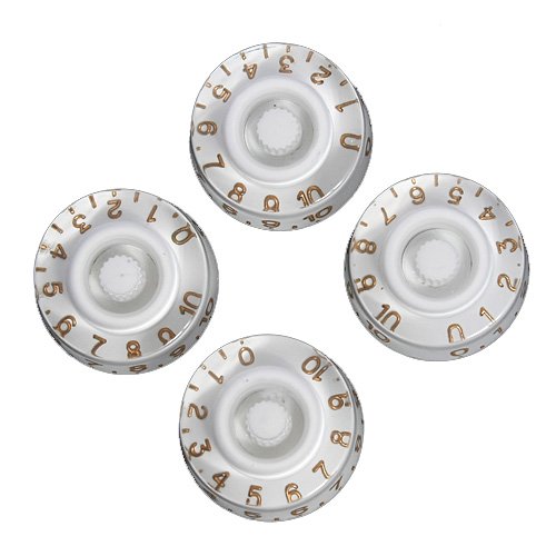 4PCS SPEED CONTROL KNOBS WHITE FOR GIBSON LES PAUL REPLACEMENT ELECTRIC