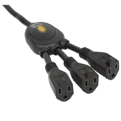 ACCELL D080B019K POWERSQUID JR. 3 FOOT CORD OUTLET MULTIPLIER WITH 3