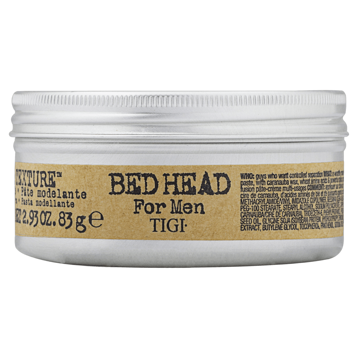 PASTA MODELADORA BED HEAD TIGI PURE TEXTURE FOR MEN POTE 83G GTIN/EAN