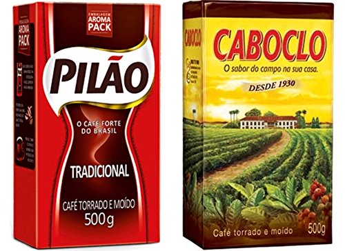 PILÃO ROASTED AND GROUND COFFEE 500G + CABOCLO ROASTED AND GROUND