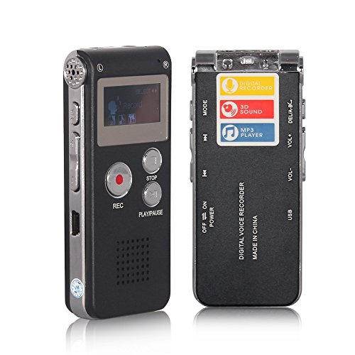 ACE DEAL BLACK RECHARGEABLE DIGITAL VOICE RECORDER WITH MINI USB PORT