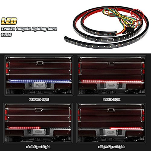 60 WATERPROOF RED/WHITE TAILGATE LED STRIP LIGHT BAR TRUCK REVERSE