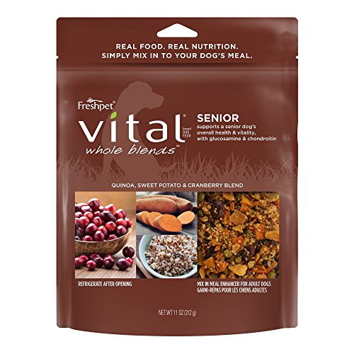 FRESHPET VITAL WHOLE BLENDS SENIOR RECIPE, MIX IN MEAL ENHANCER FOR
