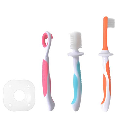 MASTERMEDI 3 STAGE BABY ORAL HYGIENE SET INFANT ORAL CARE KIT ADVANCED BABY TOOTHBRUSH / TONGUE